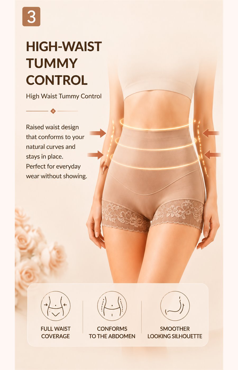 High waist tummy control