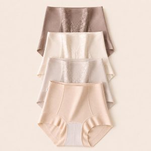 slf-007-tk-main-1.jpg SULIFEI High-Waist Jacquard Lace Antibacterial Cotton Brief