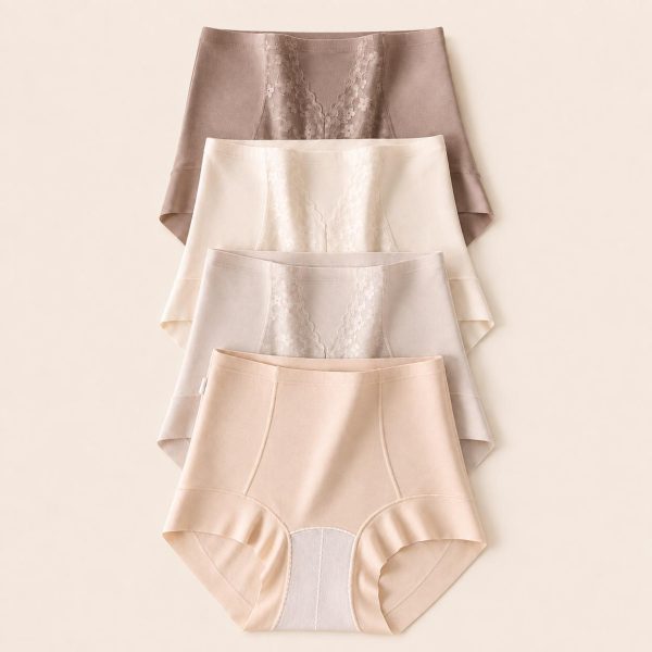 slf-007-tk-main-1.jpg SULIFEI High-Waist Jacquard Lace Antibacterial Cotton Brief